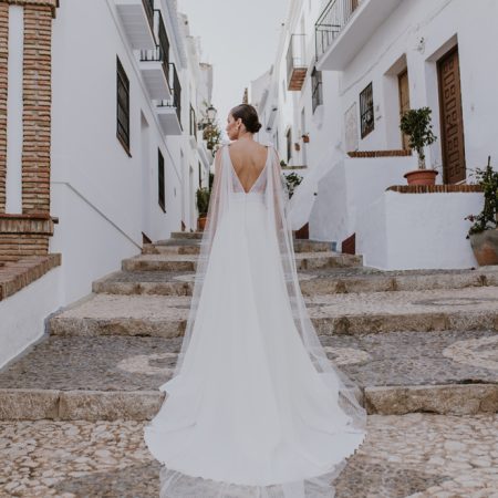 Vestido de novia detrás Modelo Jamelia, Silvia Fernandez