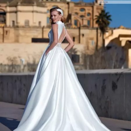 Vestido de novia detrás Modelo Suecia Manu García